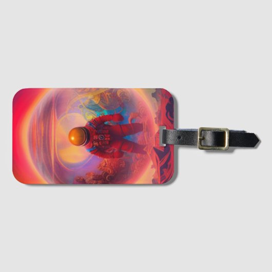 Astronaut Art Gepäckanhänger (Vorderseite (Horizontal))