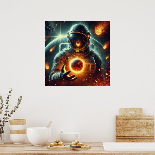 Astronaut Art Poster (Küche)