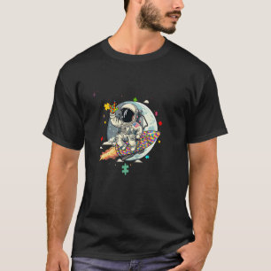 Astronaut ASL Liebeszeichen Gebärdensprache Autism T-Shirt
