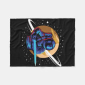 Astronaut Astro Knight Fleecedecke (Vorderseite (Horizontal))