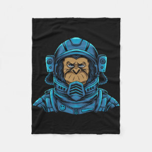 Astronaut Astro Monkey Fleecedecke