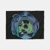 Astronaut Astro Skull Fleecedecke (Vorderseite (Horizontal))