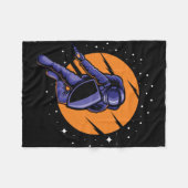 Astronaut Astro War Fleecedecke (Vorderseite (Horizontal))