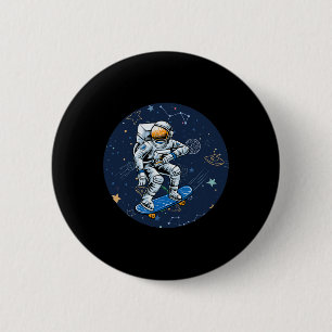 Astronaut Astronomie Weltraum Skate Skater Skate Button