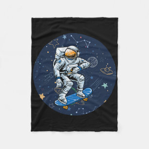 Astronaut Astronomie Weltraum Skate Skater Skate Fleecedecke