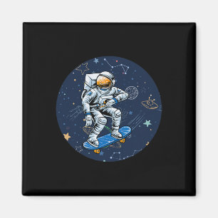 Astronaut Astronomie Weltraum Skate Skater Skate Magnet