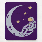 Astronaut auf dem Crescent Moon Design Mousepad (Vorne)