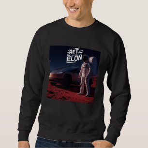 Astronaut auf dem Mars mit futuristischem elektris Sweatshirt
