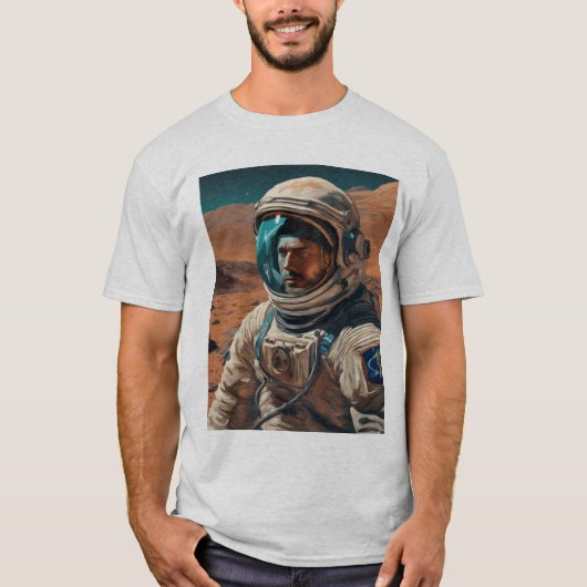 Astronaut auf dem Mars T-Shirt (Vorderseite)