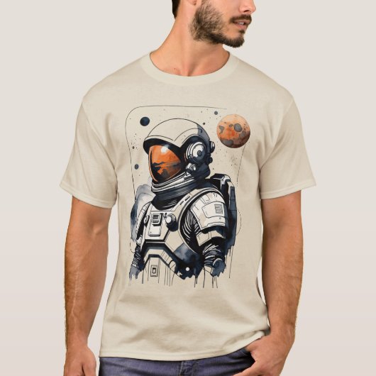 Astronaut auf dem Mars T - Shirt (Vorderseite)