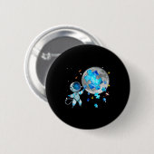 Astronaut auf dem Mond Button (Vorne & Hinten)