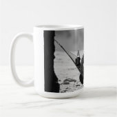 Astronaut auf dem Mond mit Bier Kaffeetasse (Links)