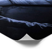 Astronaut auf dem Mond mit Bier - Plakat (Ecke)