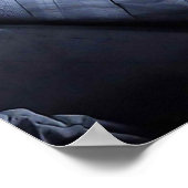 Astronaut auf dem Mond mit Bier Poster (Ecke)