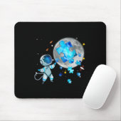 Astronaut auf dem Mond Mousepad (Mit Mouse)
