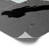 Astronaut auf dem Mond Poster (Ecke)