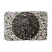 Astronaut auf dem Mond Space Black & Gray Badematte (Vorderseite)