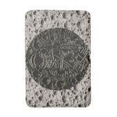 Astronaut auf dem Mond Space Black & Gray Badematte (Vorderseite Vertikal)