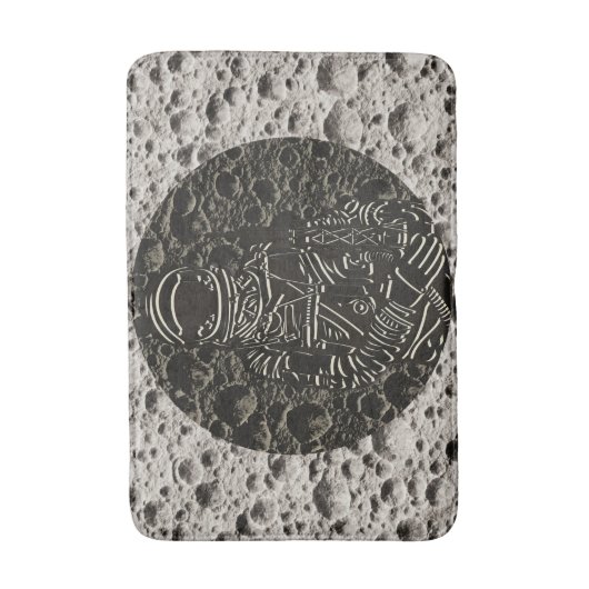 Astronaut auf dem Mond Space Black & Gray Badematte (Vorderseite Vertikal)