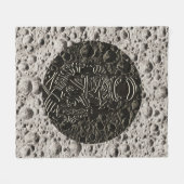 Astronaut auf dem Mond Space Black & Gray Fleecedecke (Vorderseite (Horizontal))