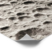 Astronaut auf dem Mond Space Black & Gray Poster (Ecke)