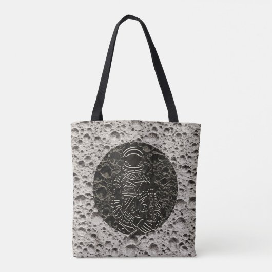 Astronaut auf dem Mond Space Black & Gray Tasche (Rückseite)
