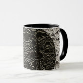 Astronaut auf dem Mond Space Black & Gray Tasse (VorderseiteRechts)