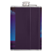 Astronaut auf dem Mond Weltraumjunge Flachmann (Rückseite)