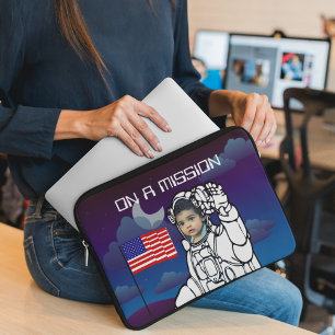 Astronaut auf dem Mond Weltraumjunge Laptopschutzhülle