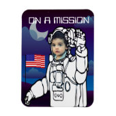 Astronaut auf dem Mond Weltraumjunge Magnet (Vertikal)