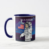 Astronaut auf dem Mond Weltraumjunge Tasse (Links)