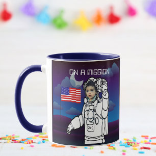 Astronaut auf dem Mond Weltraumjunge Tasse
