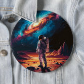 Astronaut auf dem Planeten Button (Beispiel)