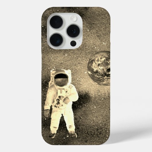 Astronaut auf dem Planeten Erde Sepia Case-Mate iPhone Hülle (Rückseite)