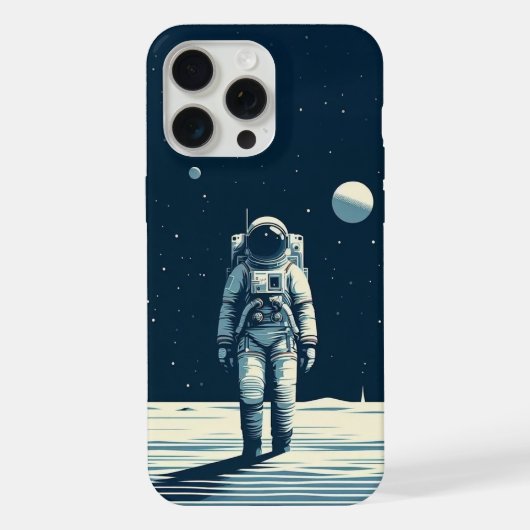 Astronaut auf dem Planeten iPhone Hülle (Rückseite)