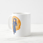Astronaut auf dem Rad Kaffeetasse (Vorderseite Links)