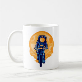 Astronaut auf dem Rad Kaffeetasse