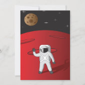 Astronaut auf dem Roten Planeten Mars Space Explor Einladung (Vorderseite)