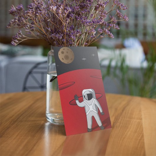 Astronaut auf dem Roten Planeten Mars Space Explor Einladung