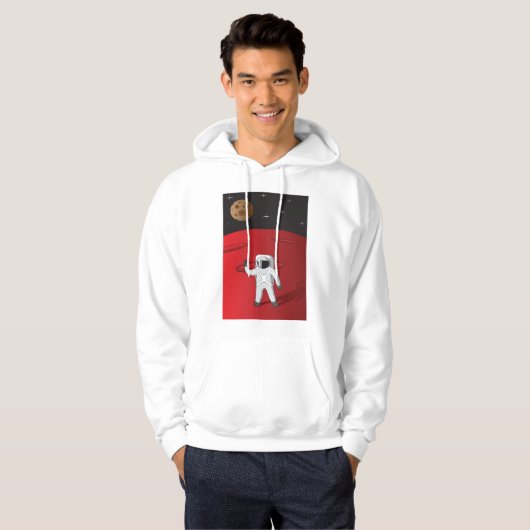Astronaut auf dem Roten Planeten Mars Space Explor Hoodie (Vorne ganz)