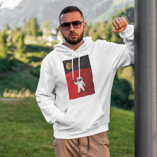 Astronaut auf dem Roten Planeten Mars Space Explor Hoodie