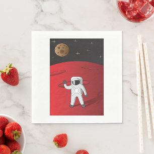 Astronaut auf dem Roten Planeten Mars Space Explor Serviette