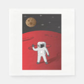 Astronaut auf dem Roten Planeten Mars Space Explor Serviette (Vorderseite)