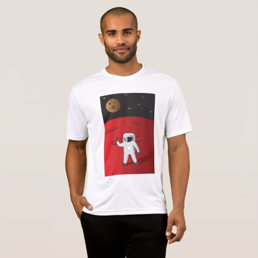 Astronaut auf dem Roten Planeten Mars Space Explor T-Shirt (Vorne ganz)