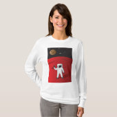 Astronaut auf dem Roten Planeten Mars Space Explor T-Shirt (Vorne ganz)