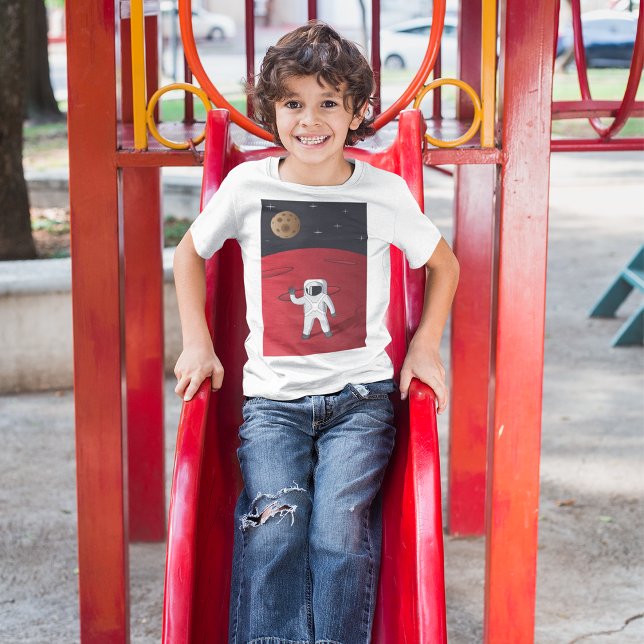 Astronaut auf dem Roten Planeten Mars Space Explor T-Shirt (Von Creator hochgeladen)