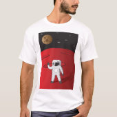 Astronaut auf dem Roten Planeten Mars Space Explor T-Shirt (Vorderseite)