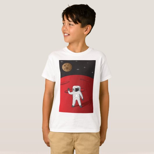 Astronaut auf dem Roten Planeten Mars Space Explor T-Shirt (Vorne ganz)