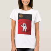 Astronaut auf dem Roten Planeten Mars Space Explor T-Shirt (Vorderseite)