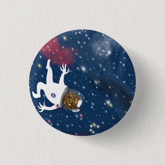 Astronaut auf dem Spacewalk Button (Vorderseite)